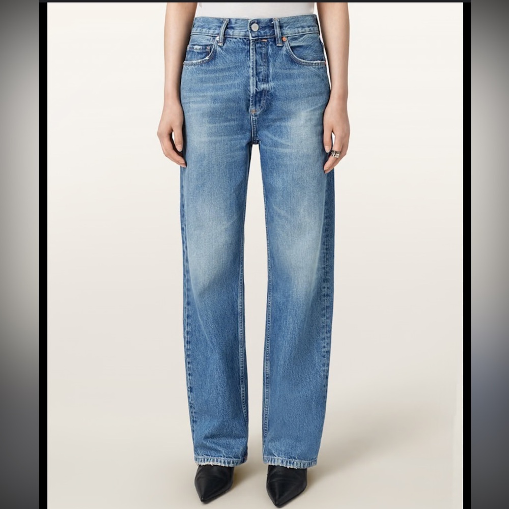 All Saints Straight Leg Jeans Light Blue Size 29